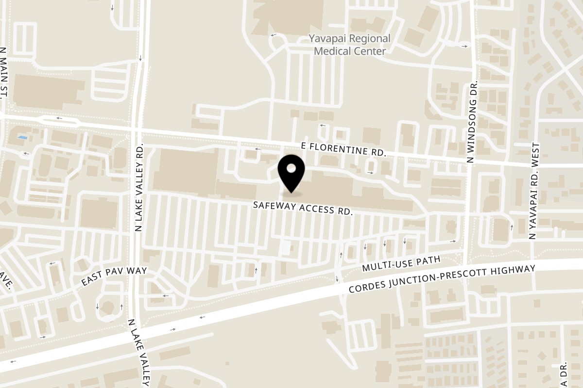 Map showing the location of By The bucket - Prescott Valley on 7680 E State Rte 69 F3 in Prescott Valley